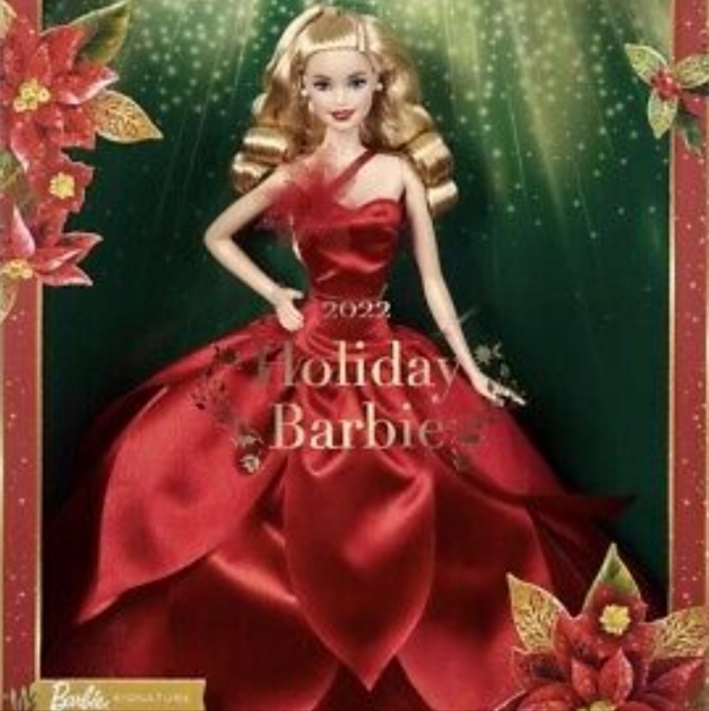 Mattel Barbie Signature 2022 Holiday Doll with Blonde Hair Collectible Series